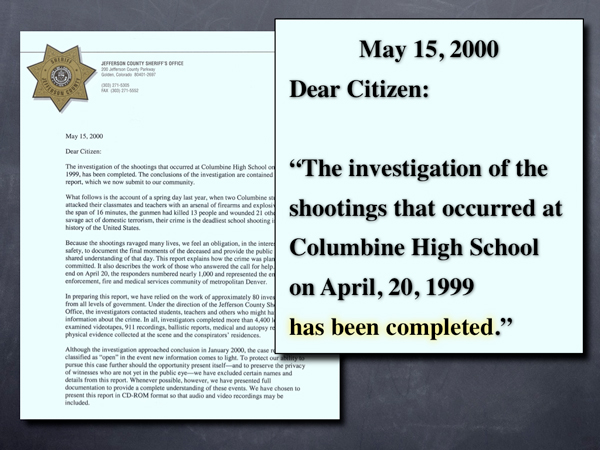 sheriff columbine investigation completed